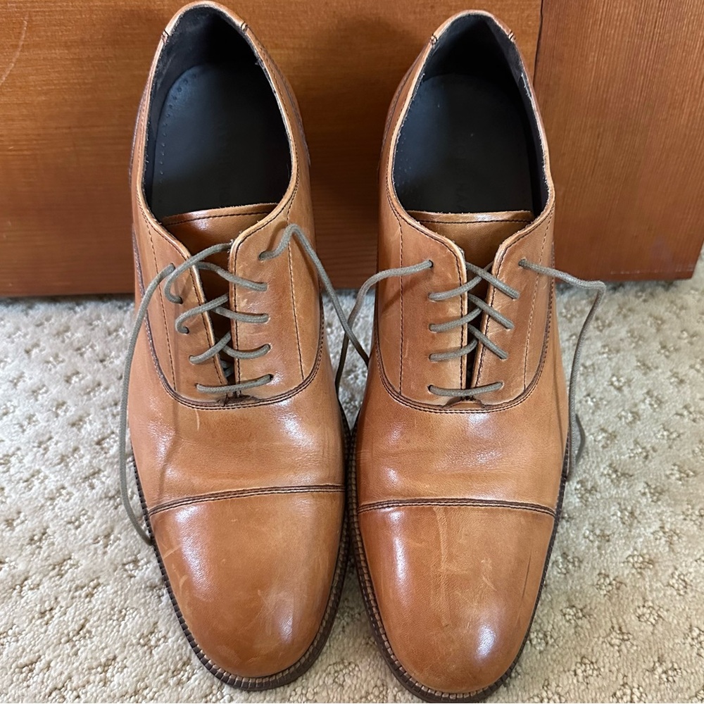 Cole Haan Lenox Hill Cap Toe Dress Shoe, Tan, Size 11